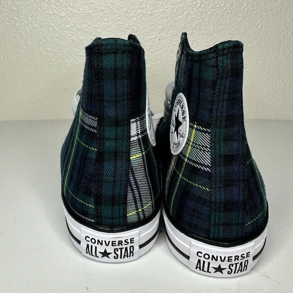 New Converse Chuck Taylor All Star Plaid Dragon Scale Green Size 7‎